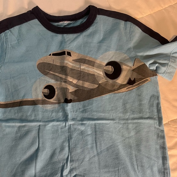 Hanna Andersson Airplane Big Boys short Sleeve and Long Sleeve tee - Picture 2 of 3